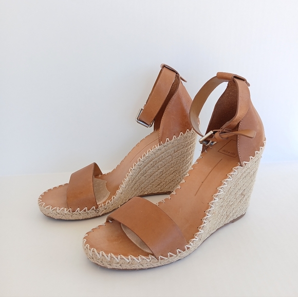 Dolce Vita Noor Espadrille Wedge Leather Sandals - Picture 3 of 11